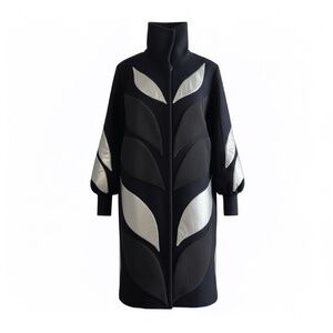 DELPHINE MURAT - VINTAGE 2006 - EMBROIDERED COAT - BLACK/GOLD - XS